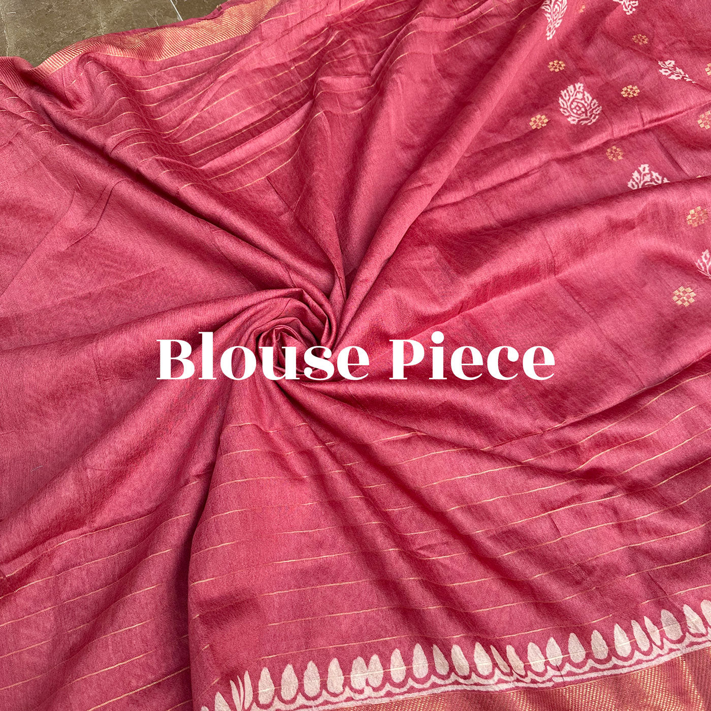Mahua Handblock Printed Cotton Silk Saree