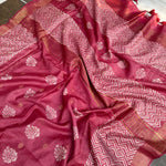 Load image into Gallery viewer, Mahua Handblock Printed Cotton Silk Saree
