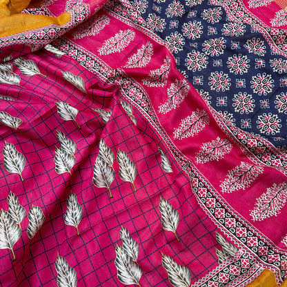 Maple Cotton Viscose Printed Saree