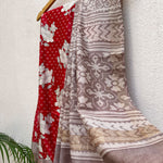 Load image into Gallery viewer, Mars Floral Cotton Silk Printed Saree
