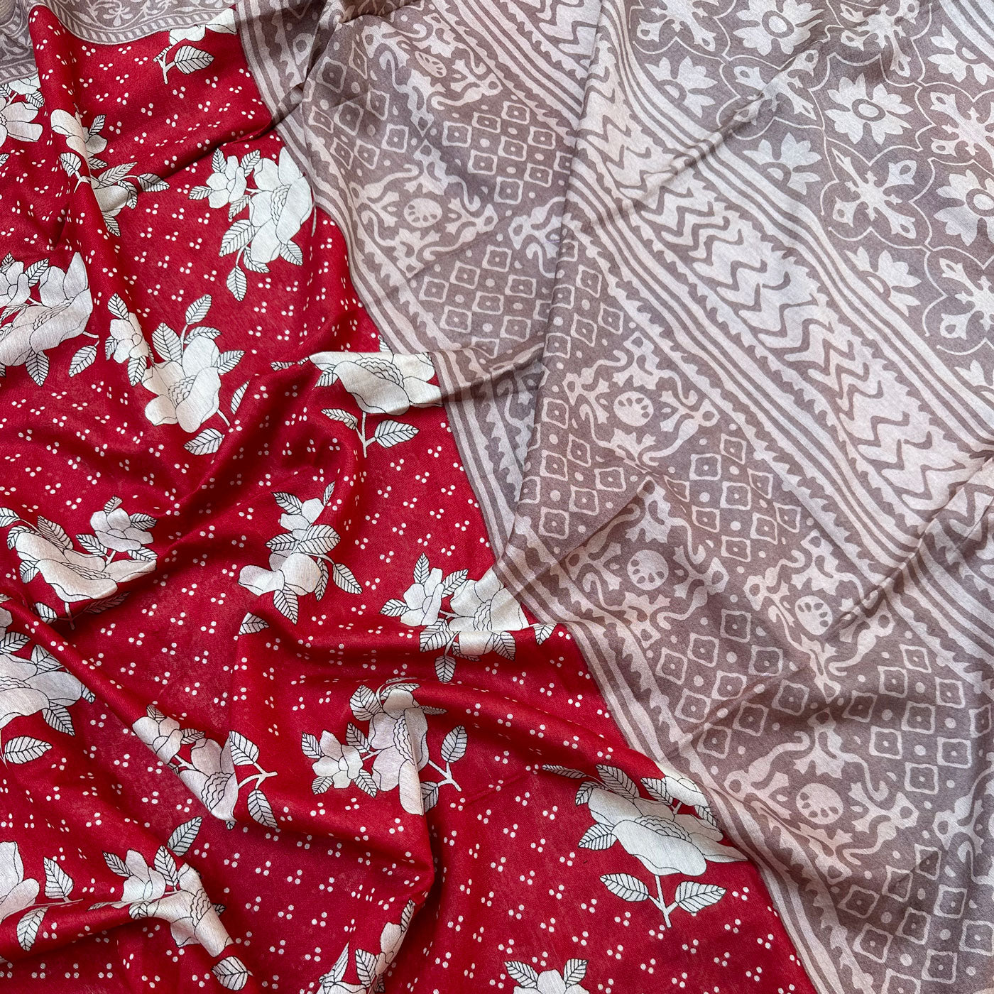 Mars Floral Cotton Silk Printed Saree