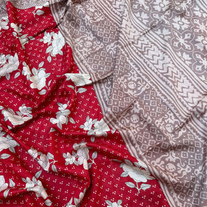 Mars Floral Cotton Silk Printed Saree