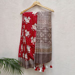 Load image into Gallery viewer, Mars Floral Cotton Silk Printed Saree
