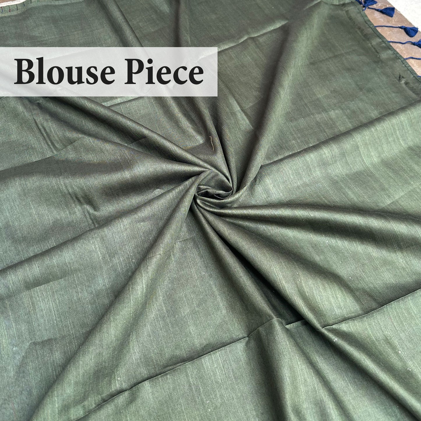 Medieval Blue Shibori Cotton Silk Saree
