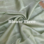 Load image into Gallery viewer, Melon Mojito Zari Linen Saree
