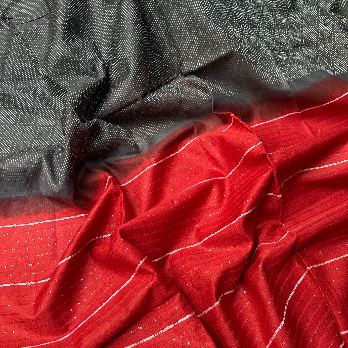 Meteorite Strike Cotton Viscose Silk Saree