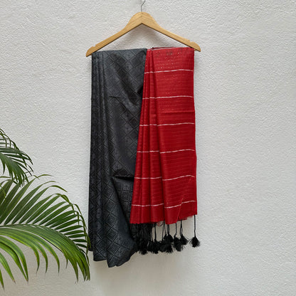 Meteorite Strike Cotton Viscose Silk Saree