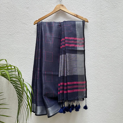 Midnight Lighting Cotton Metallic Saree