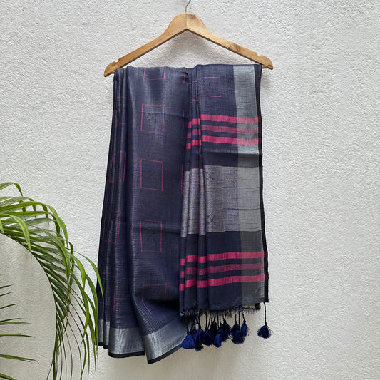 Midnight Lighting Cotton Metallic Saree