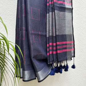 Midnight Lighting Cotton Metallic Saree