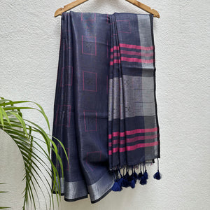 Midnight Lighting Cotton Metallic Saree