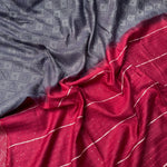 Load image into Gallery viewer, Midnight Sky Cotton Viscose Silk Saree
