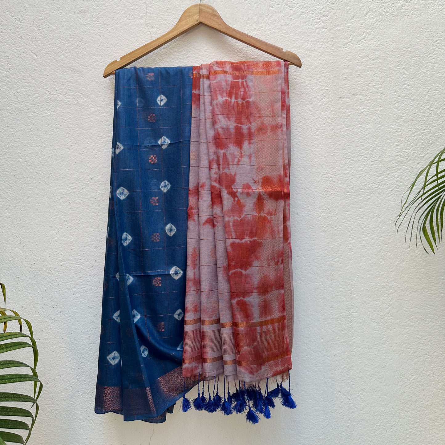 Midnight Sky Shibori Cotton Silk Saree