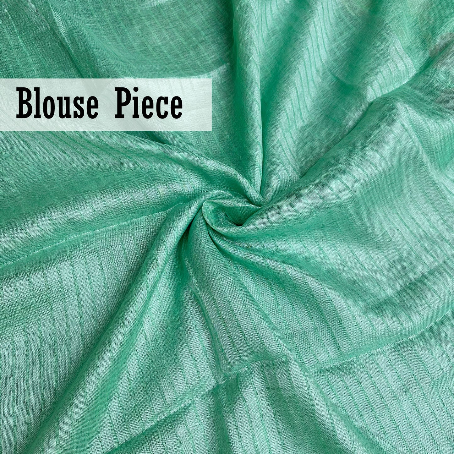 Minty Hues Linen Embroidered Saree