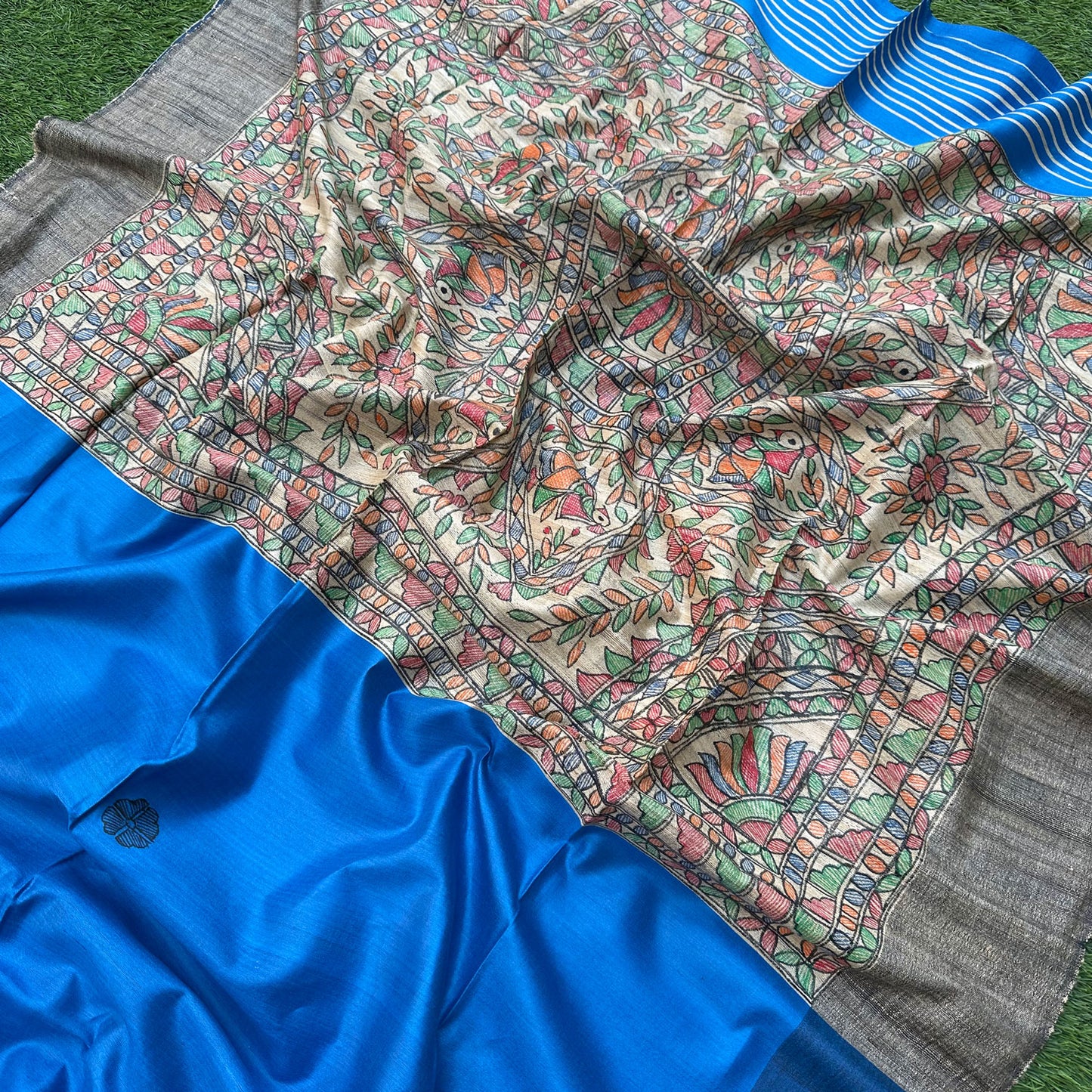 Mithila Handpainted Madhubani Silk Saree