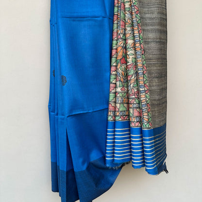 Mithila Handpainted Madhubani Silk Saree