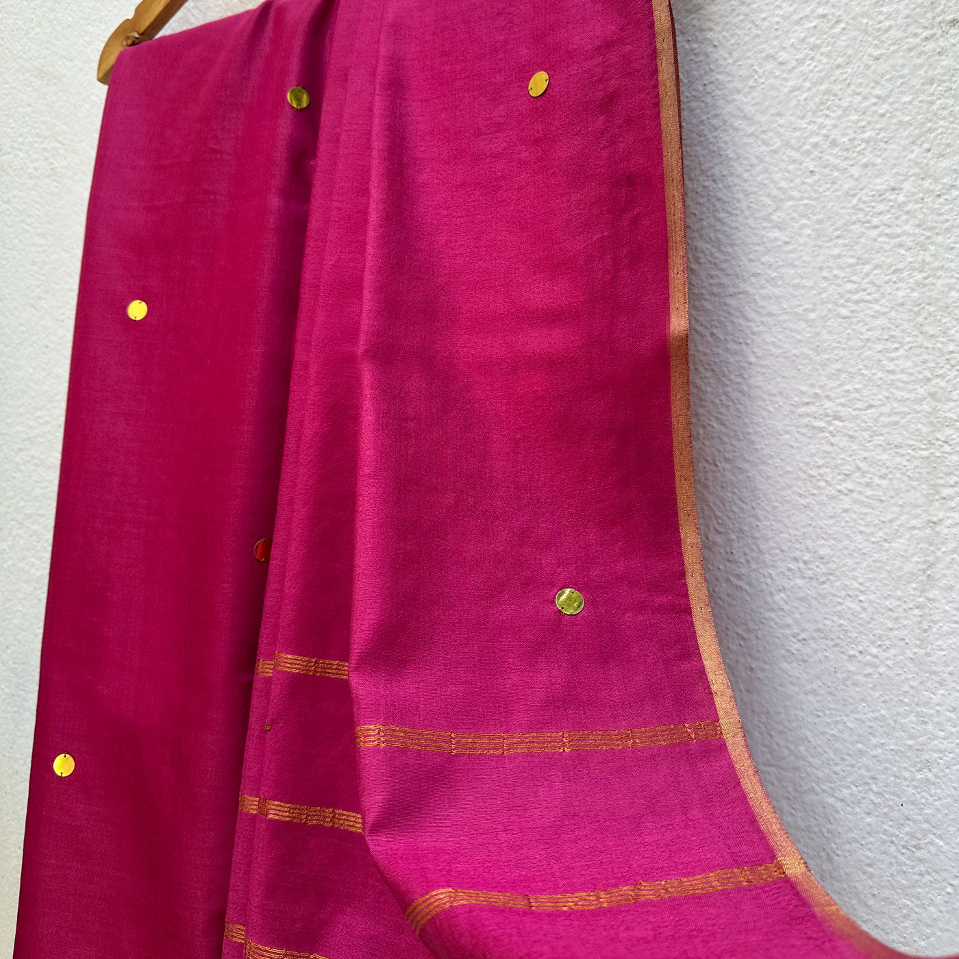 Mitra Taara Cotton Silk Sequins Saree