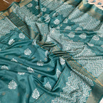Load image into Gallery viewer, Mogra Handblock Printed Cotton Silk Saree
