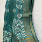 Load image into Gallery viewer, Mogra Handblock Printed Cotton Silk Saree
