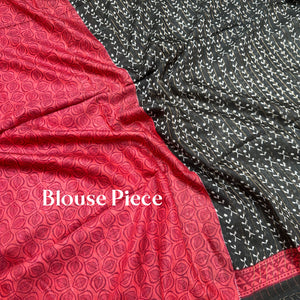 Moonless Night Cotton Viscose Printed Saree
