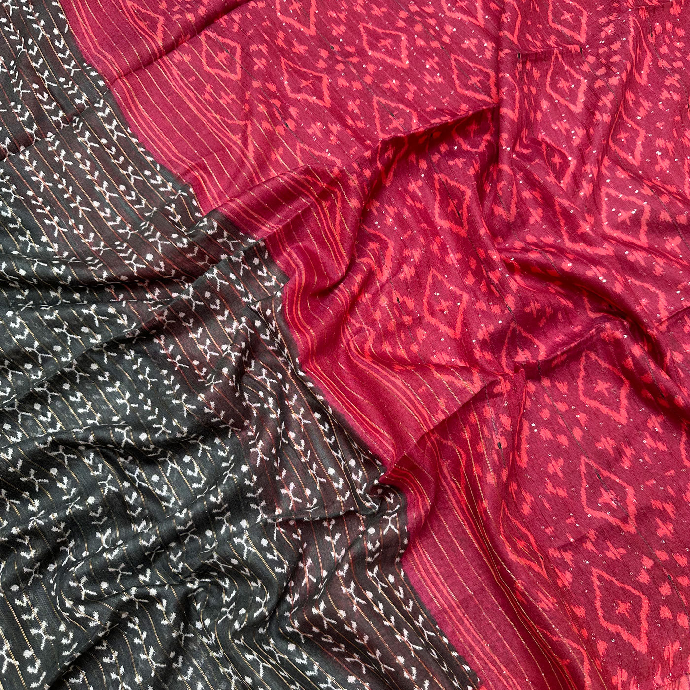 Moonless Night Cotton Viscose Printed Saree