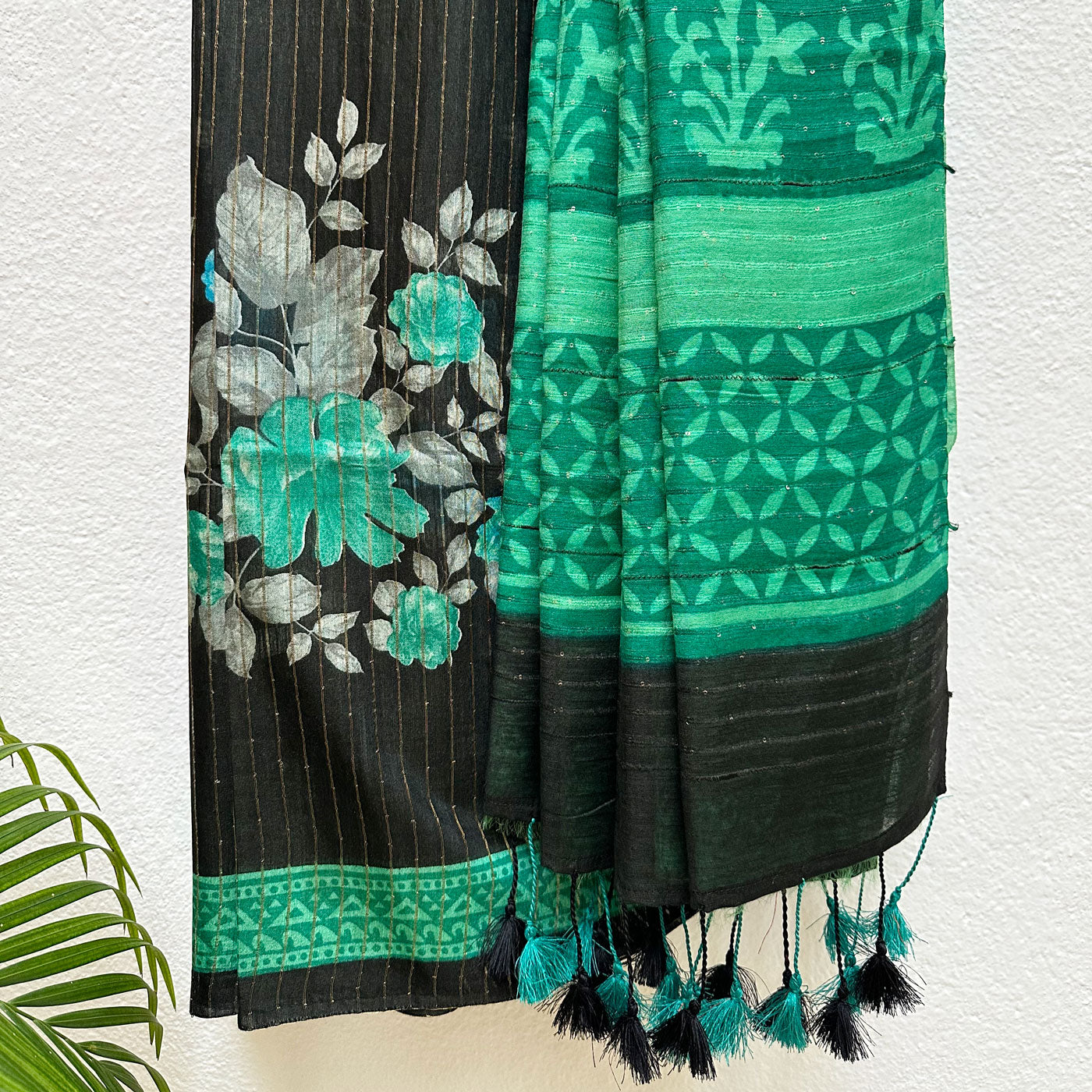 Moonless Night Cotton Silk Printed Saree