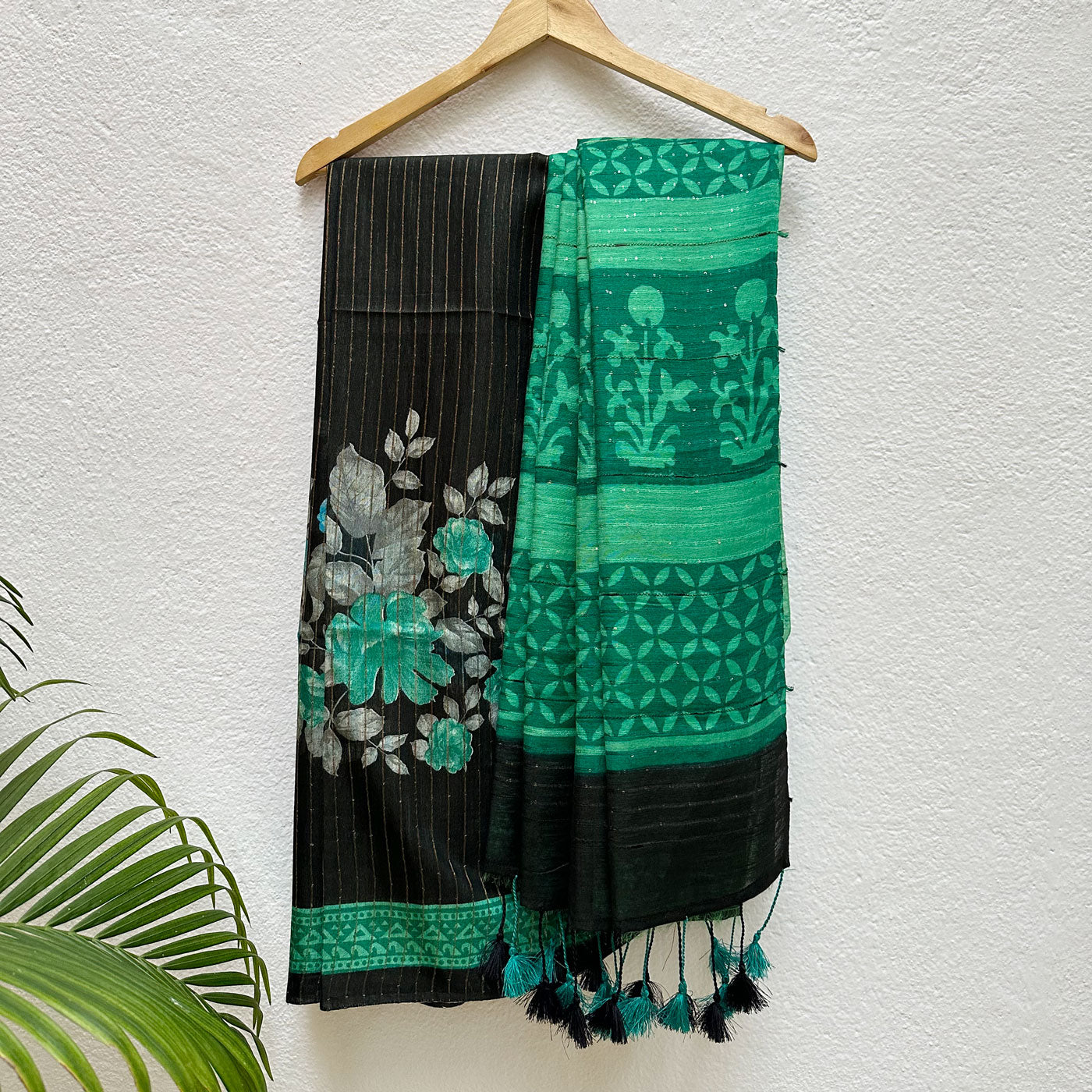 Moonless Night Cotton Silk Printed Saree