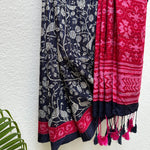 Load image into Gallery viewer, Moonlit Peacock Cotton Silk Printed Saree
