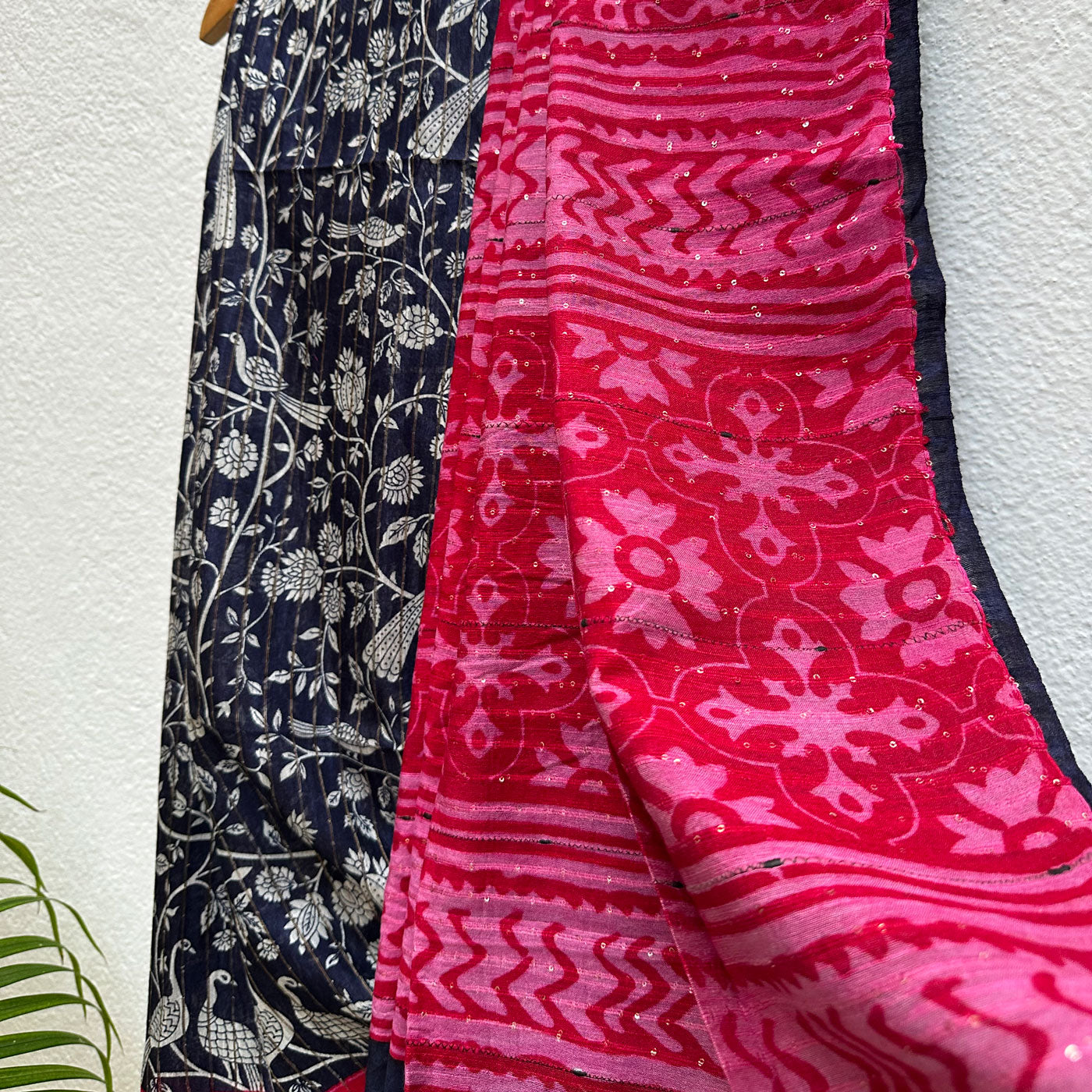 Moonlit Peacock Cotton Silk Printed Saree