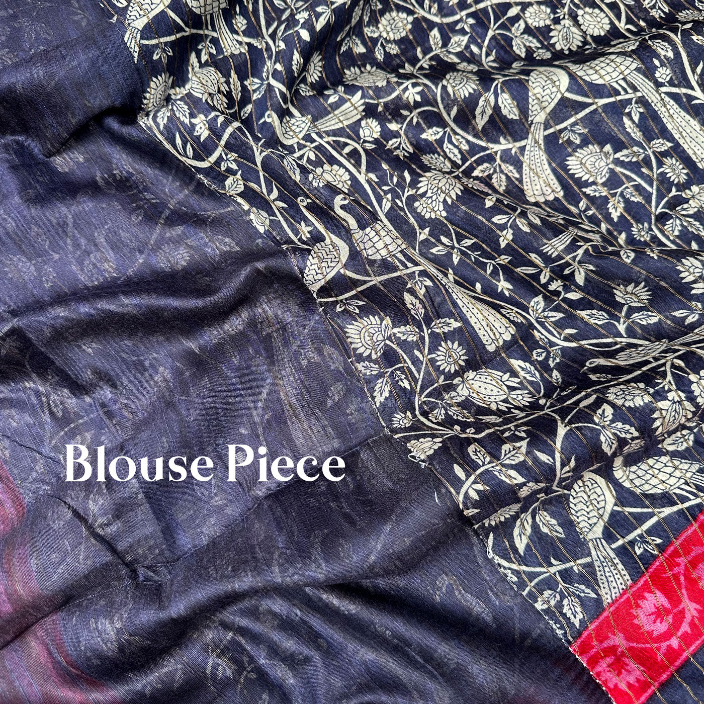 Moonlit Peacock Cotton Silk Printed Saree