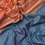 Load image into Gallery viewer, Moonscape Cotton Bamboo Silk Saree
