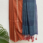 Load image into Gallery viewer, Moonscape Cotton Bamboo Silk Saree
