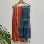 Load image into Gallery viewer, Moonscape Cotton Bamboo Silk Saree
