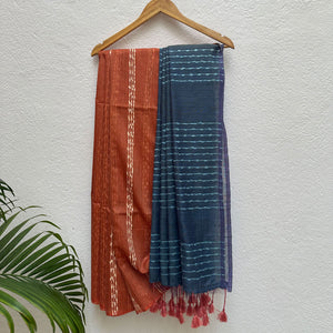 Moonscape Cotton Bamboo Silk Saree