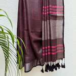 Load image into Gallery viewer, Mulberry Cotton Metallic Saree
