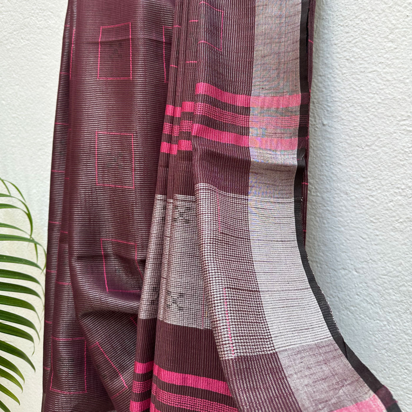 Mulberry Cotton Metallic Saree