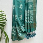 Load image into Gallery viewer, Nargis Handblock Printed Cotton Silk Saree
