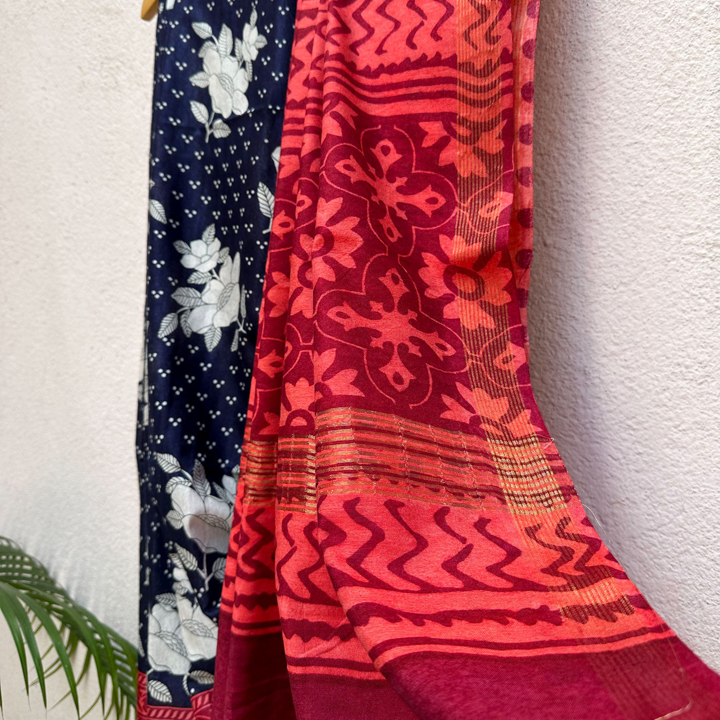 Nautical Floral Cotton Silk Printed Saree