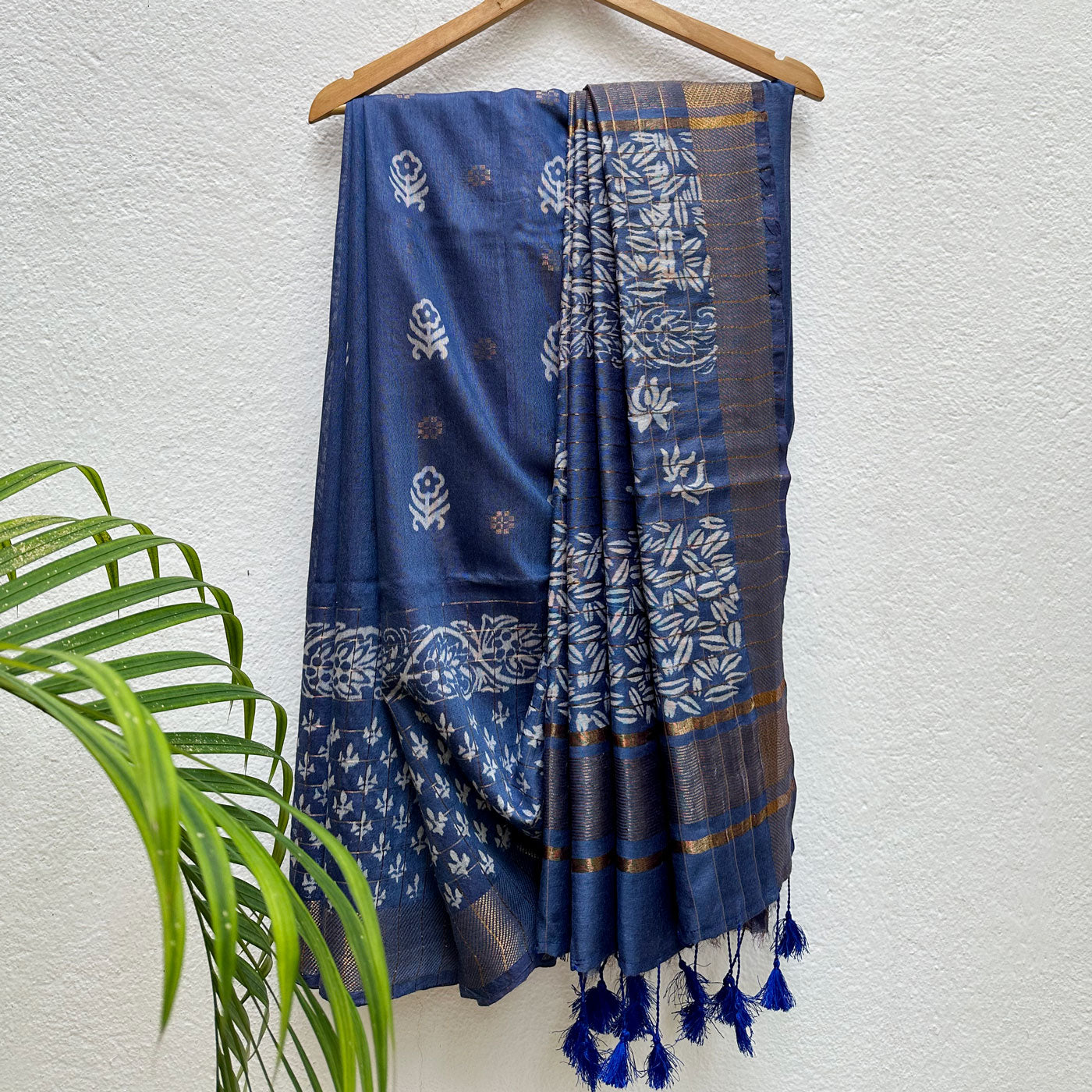 Neelkamal Handblock Printed Cotton Silk Saree
