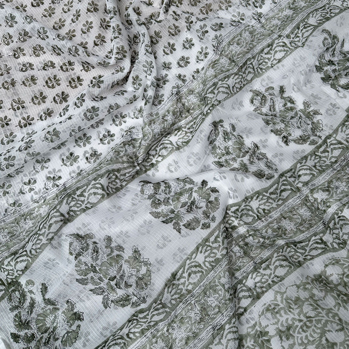 Neerja Handblock Kota Doria Saree