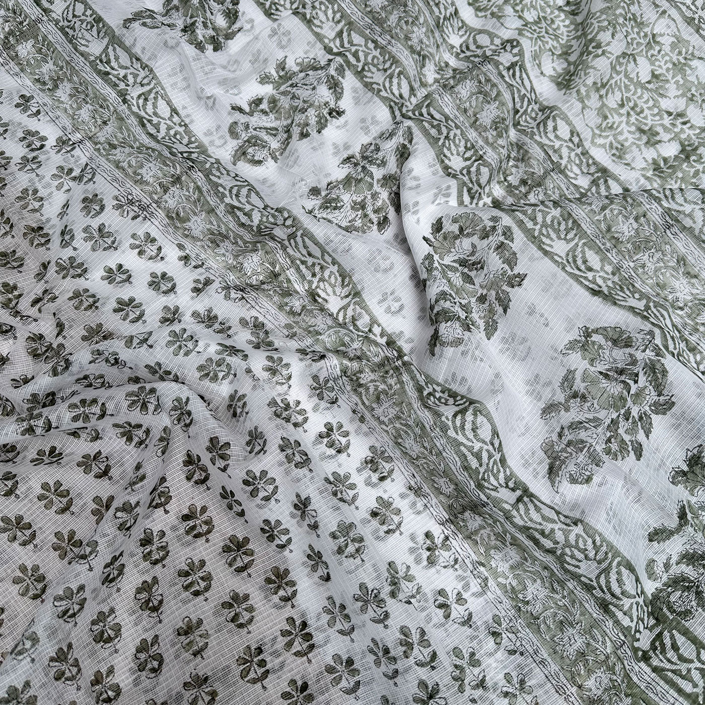 Neerja Handblock Kota Doria Saree