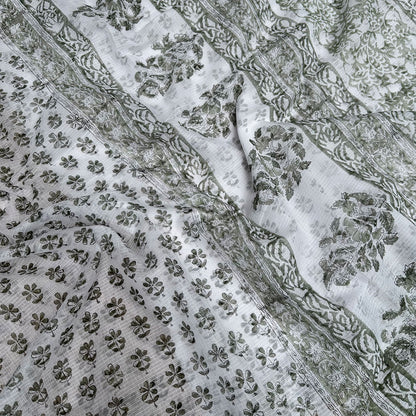 Neerja Handblock Kota Doria Saree