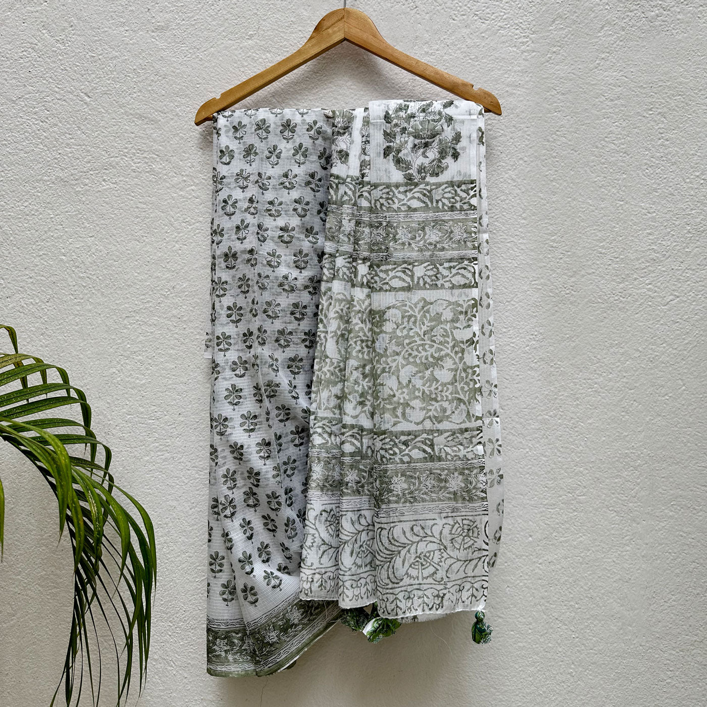 Neerja Handblock Kota Doria Saree