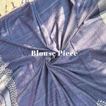 Load image into Gallery viewer, Nergis Indigo Hand Block Cotton Cotton Silk Saree
