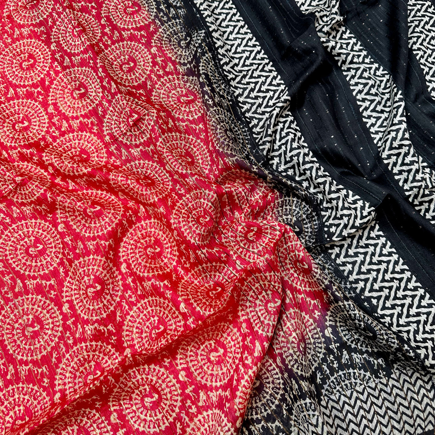 Nightshade Cotton Viscose Sequins Silk Saree