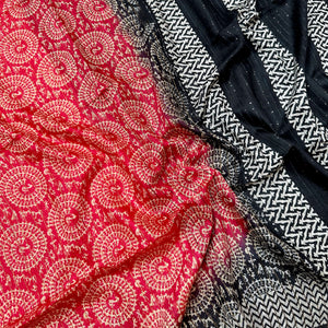 Nightshade Cotton Viscose Sequins Silk Saree