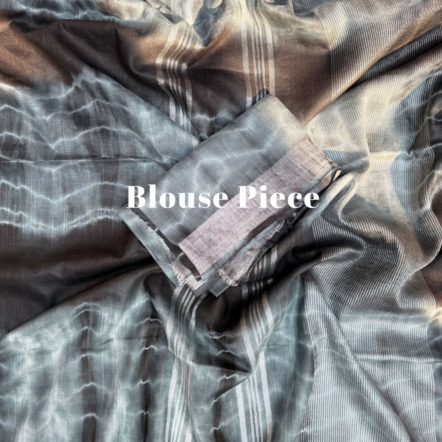 Nightshade Shibori Cotton Linen Saree
