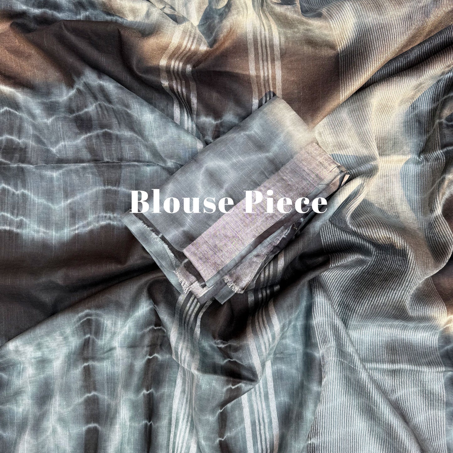 Nightshade Shibori Cotton Linen Saree