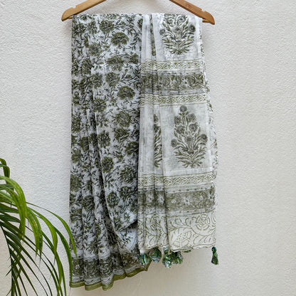 Nishith Handblock Kota Doria Saree