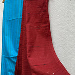 Load image into Gallery viewer, Ocean Blue Cotton Silk Saree
